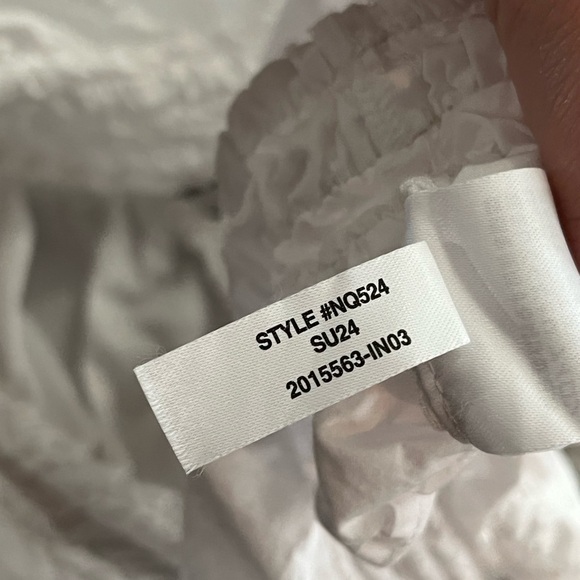 Madewell Smocked Button-Front Top in Poplin - Eyelet White - Picture 11 of 11